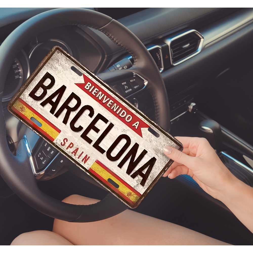 Home Barcelona - لافتة معدنية عتيقة بتصميم 
