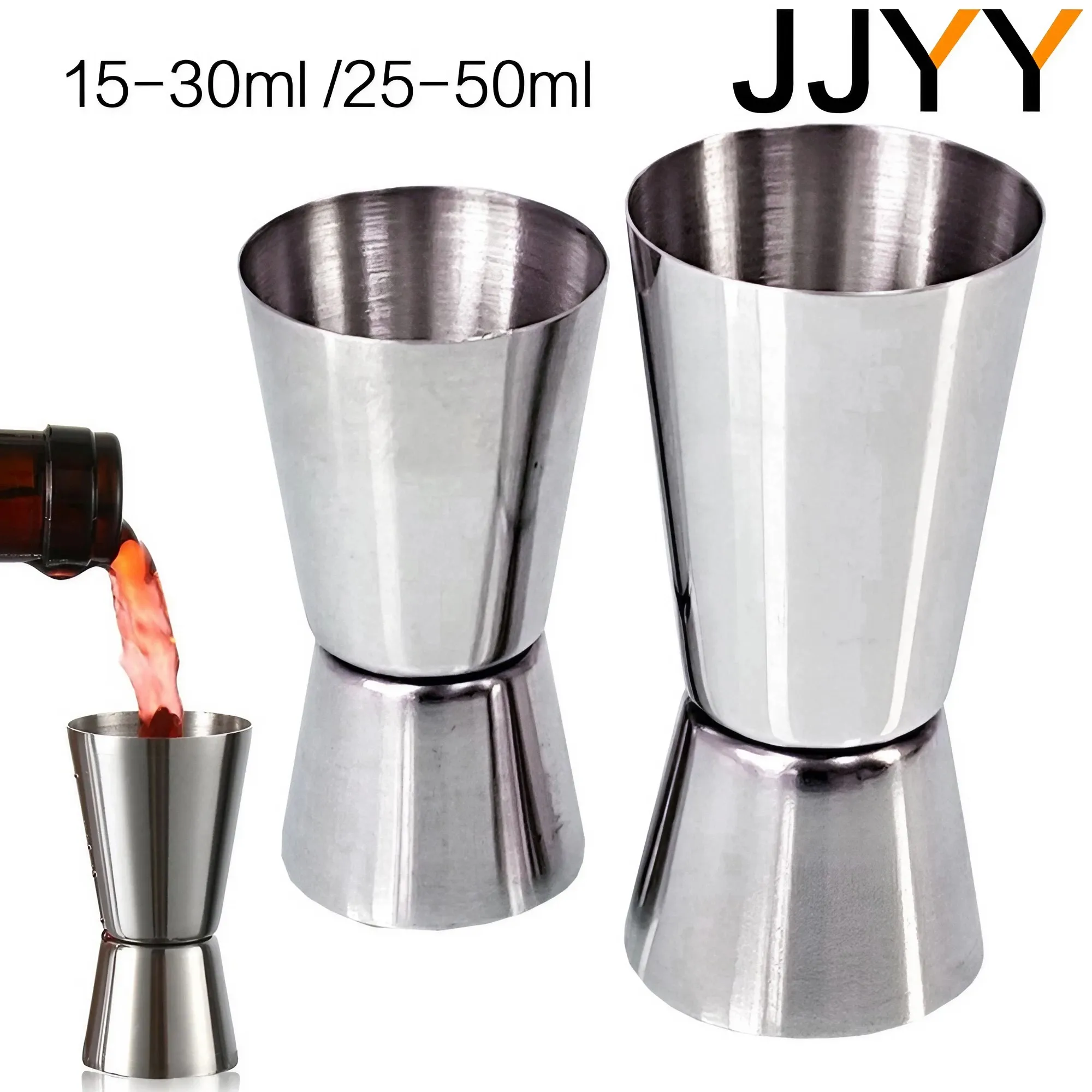 Jigger Double Sided - JJYY الفولاذ المقاوم للصدأ 15-30 مللي