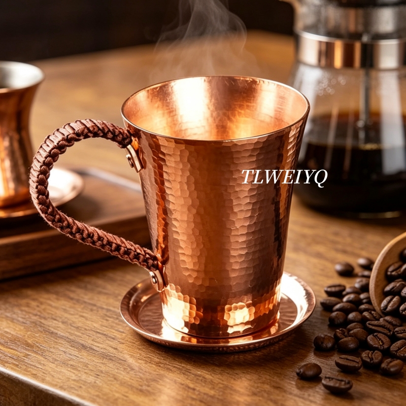 Mule Copper Mug - كوب قهوة نحاسي عتيق، مع غطاء