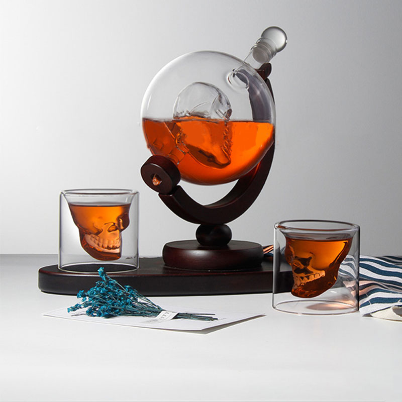 Decanter Globe Set - الجمجمة غلوب ويسكي الدورق مجموعة Gaopeng