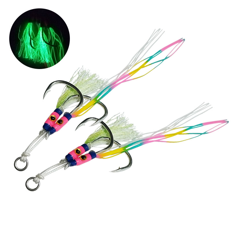 2 زوج/حزمة خطافات صيد مضيئة من - مراجعة Jigger Double Sided وسعره