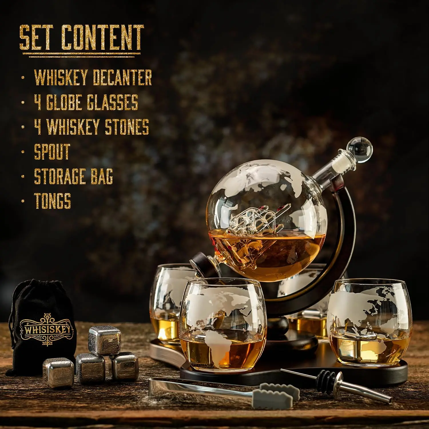 NANCIHUI-مصفق زجاجي إبداعي ، ز - مراجعة Decanter Globe Set وسعره