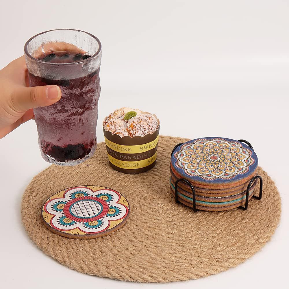 مجموعة من 8 قواعد أكواب دائرية - مراجعة Home Bar Set وسعره