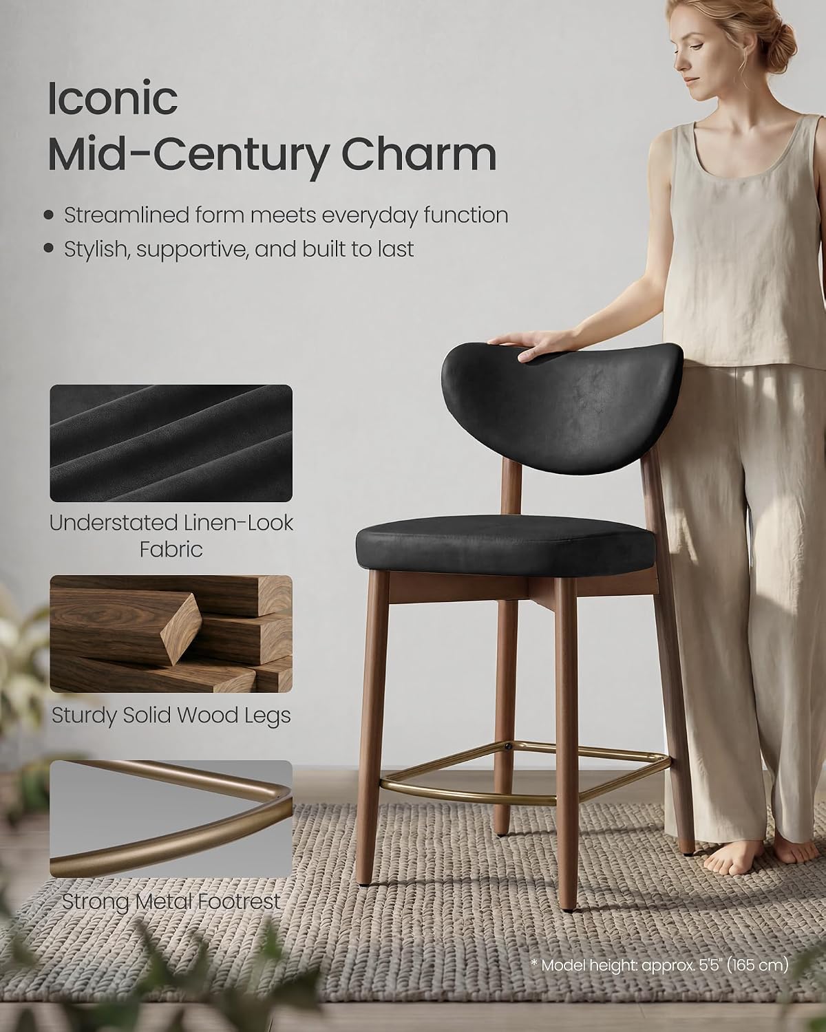 مجموعة من كرسيين بار خشبيين بت - مراجعة Home Bar Seating وسعره