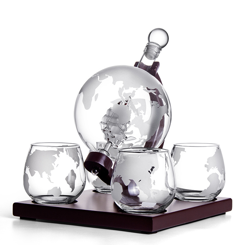غلوب الدورق زجاج إبداعي زجاجة  - مراجعة Decanter Globe Set وسعره