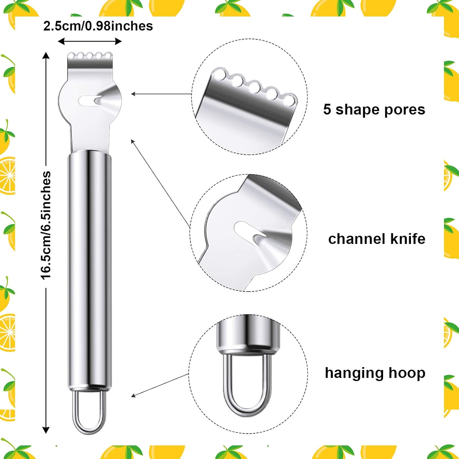 قطعتان من مقشرة الليمون والحمض - مراجعة Peeler Channel Knife وسعره
