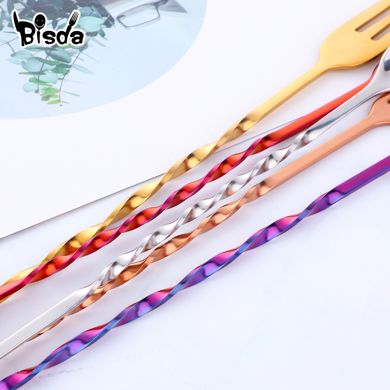 ملاعق بار الكوكتيل مع شوكة، ست - مراجعة Bar Spoon Twisted وسعره